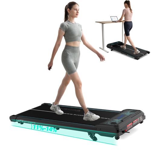 Laufbander Walking Laufband für zuhause & im Büro - Walking Pad bis 6 km/h (leiser Motor), ideal als Desk Laufband am Schreibtisch, Joggen möglich