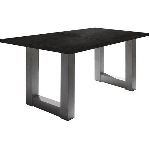 Esstisch ausziehbar Eila 3 140 x 90 x 75 Esszimmertisch Graphit/Schwarzstahl 13341-140