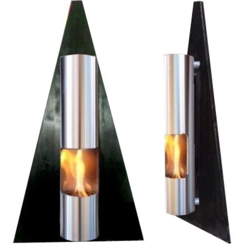 Ethanol und Gel Kamin - Modell Pyramide Schwarz