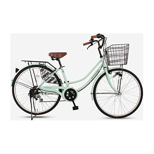 360Home Stadtrad 26Zoll Citybike Fahrrad mit Korb Damenfahrrad 6Speed