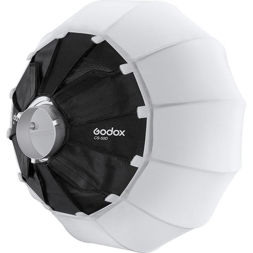 Godox CS-50D 50cm/20in Durchmesser Faltbare Laterne Softbox Fotografie-Softbox mit Bowens-Halterung Schnelle Installation fuer Videoaufnahmen Live-Streaming Filmproduktion Produktportraetfotografie