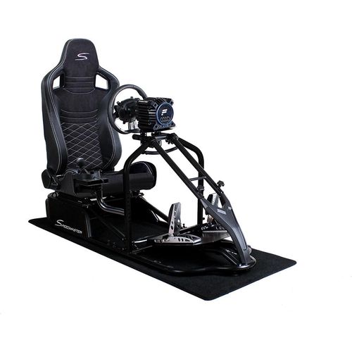 SIM Racing Cockpit Seat Pro Sim Rig SCHWARZ | Gaming Simulator Cockpit | Rennsimulator Lenkradständer Race Weave Anthrazit