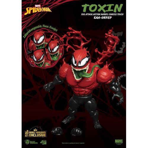 Marvel Comics Spider-Man Egg Attack Action Actionfigur Toxin Beast Kingdom 2021 Exclusive 20 cm