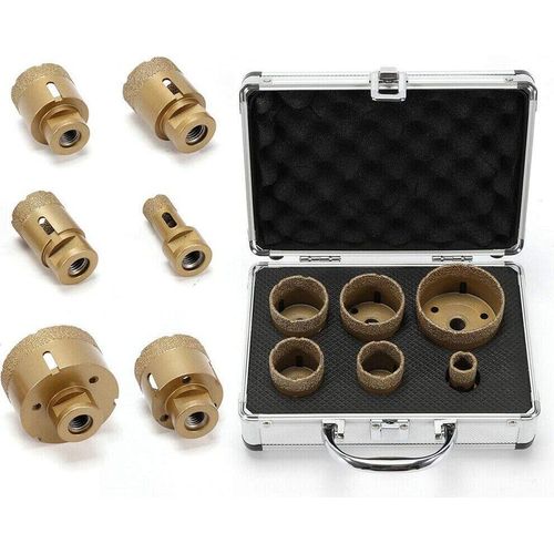 6 Teiliges Diamant Lochsäge Diamantbohrer Fliesenbohrkronen Set Granit Fliesenbohrer Diamant Loch Bohrkronen Diamant Fliesen Bohrkronen Feinsteinzeug Gelb