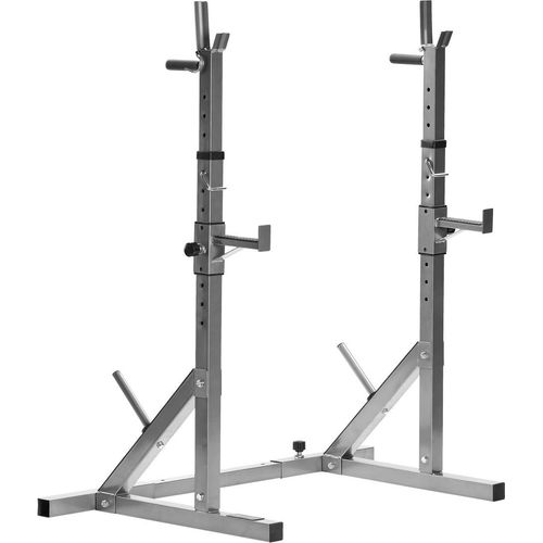 Kniebeugenständer mit Langhantelablage und Dipstation : silber Farbe: silber