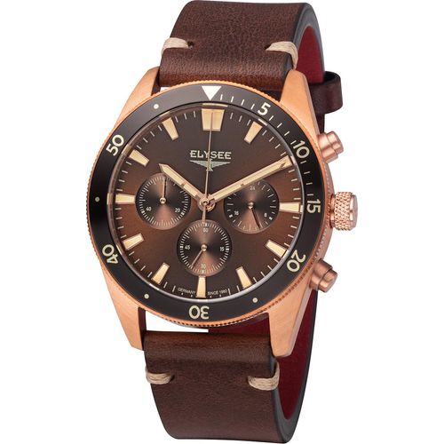 ELYSEE Herrenuhr BRONZE CHRONO braun onesize Herren leuchtende Zeiger + Indizes 41 98030, 98031, 98032