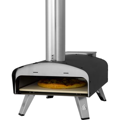 Danbury Pizzaofen mit Pellet-Befeuerung, kurzer Vorheizzeit, Pizzastein 33x33 cm