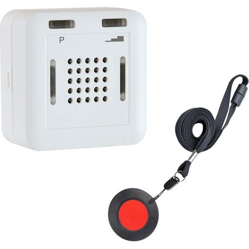 ELDAT RS11E: Mobiler Hausnotruf mit wasserdichtem Notruf Sender für die häusliche Pflege; Funk Notrufsystem mit Notruf Halsband; Notrufknopf für Senioren; Pflegeruf Set ohne Quittierungsfunktion