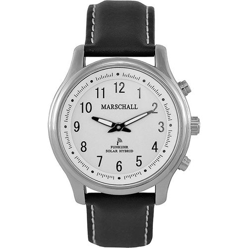 Marschall TALKING WATCH > Uniuhr Ø 41mm | Funk/Solar Uhr | Leder