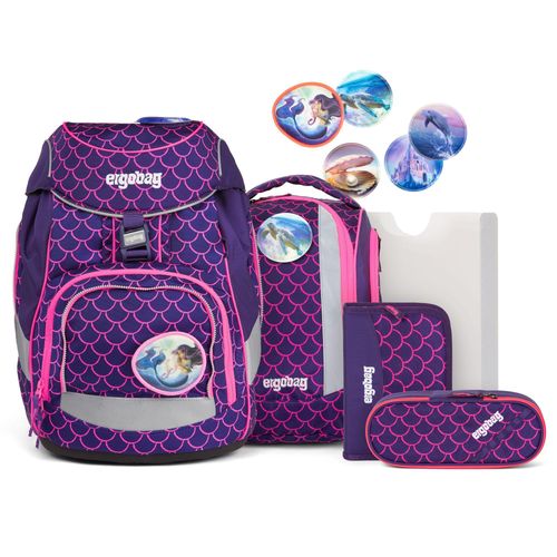Ergobag Schulrucksack Set (6-tlg.) LUMI-Edition, PerlentauchBär