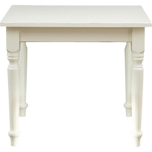 Quadratischer esstisch 90x90x78 cm, Esstisch massivholz quadratisch Shabby Chic, küchentisch quadratisch, Weiß