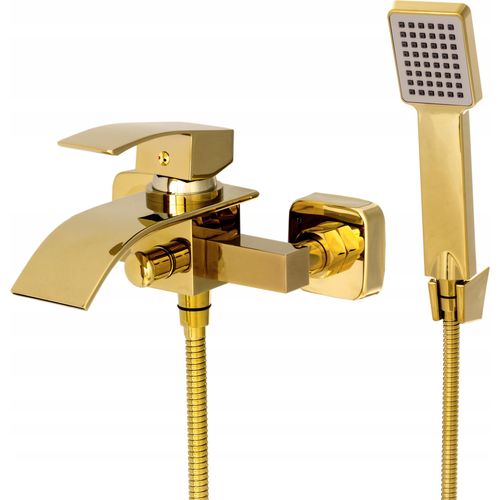 Wannenbatterie Wasserfall Auslauf Cascade Gold Badarmatur Elva