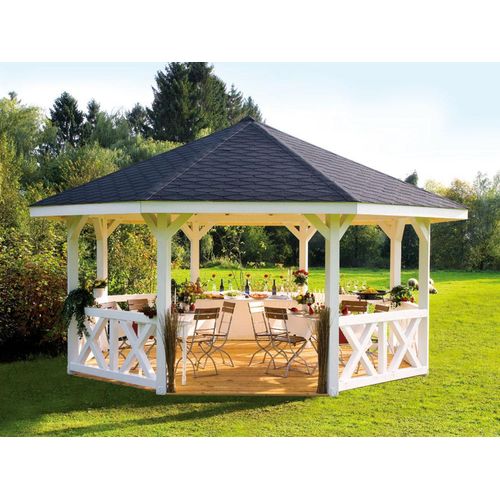 Holzlaube "Nice" - 19.46 M² - 4.84 x H 3.29 M - unbehandelt