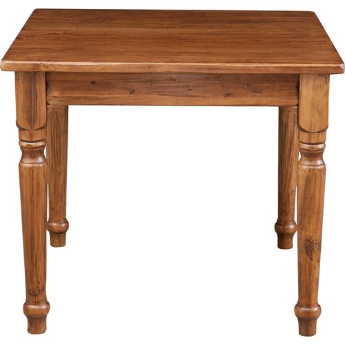 Quadratischer esstisch 90x90x78 cm, Esstisch massivholz quadratisch Shabby Chic, küchentisch quadratisch, Braun