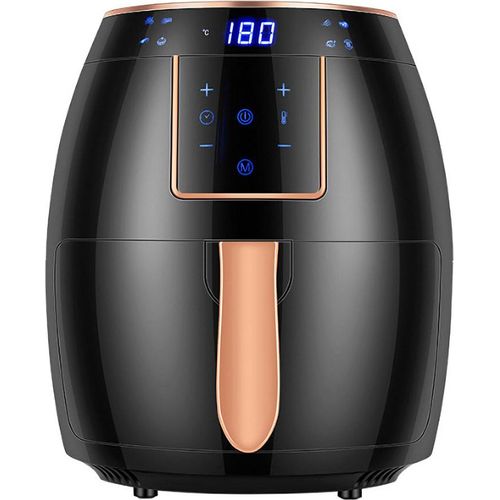 Heissluftfritteuse 5,5 l Haushalt grosse Kapazitaet 1300 W grosse Feuerkraft Timing Touchscreen LCD elektrische Heissluftfritteuse mit Backformen