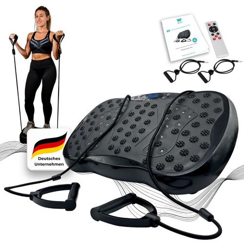 Winch Vibrationsplatte PRO-Preissieger|INKLUSIVE Zwei Zugbändern|Ideal für Passives Training, Po, Beine, Fettabbau sowie gezielte Kalorienverbrennung|Fitnesstraining für Zuhause +GRATIS Fernbedingung