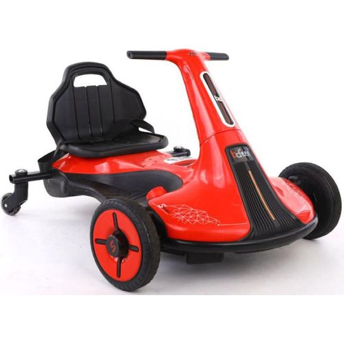 ES-Toys Kinder Elektro-Fahrzeug Drift Cart Gokart, Bluetooth Rückwärtsgang Hupe rot