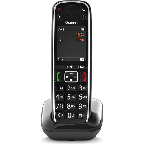 Gigaset E720, Analoges/DECT-Telefon, Kabelloses Mobilteil, 200 Eintragungen, Anrufer-Identifikation, SMS (Kurznachrichtendienst), Schwarz