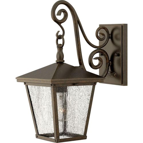 Außenlampe Wand Garten Terrasse IP44 Bronze E27 Glas Metall Rustikal Außenwandleuchte
