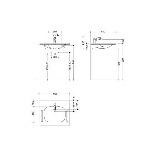 HEWI 950.19.029 Produktset WT u. Armatur,