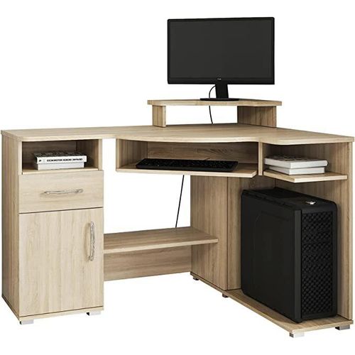 Eckschreibtisch für Zimmer/Arbeitszimmer (Links, Sonoma)