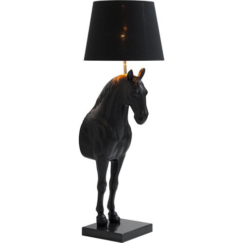 Design Stehlampe BLACK BEAUTY 130cm schwarz Pferdefigur Stehleuchte Standleuchte Wohnzimmerlampe