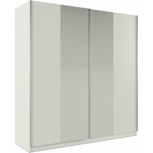 Schiebetürenschrank PRAGA 200 cm , Kleiderschrank Schiebetür Schlafzimmer , ( WEISS )