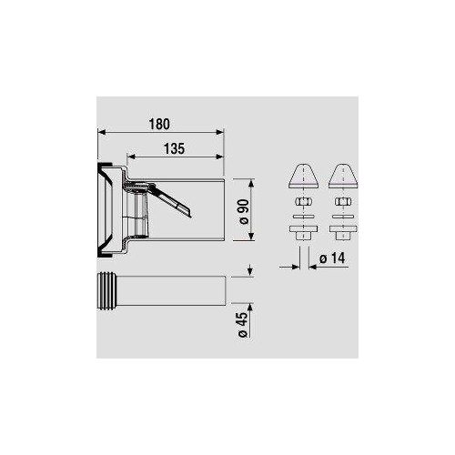 SANIT 58.934.00..0099 WC-Anschlussset DN90 mit rat