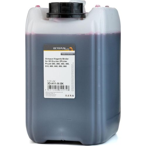 Octopus Magenta Binder für 3D Drucker ZPrinter ProJet 250, 260, 450, 460, 510, 650, 660, 850, 860, 5 Liter