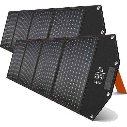 Hyrican Solar Modul PV-2*200Watt / 18V Monokristalline Siliziumzellen, Solarpanel mit Y-Kabel 18V Anderson-Anschluss für Powerstation UPP-2400