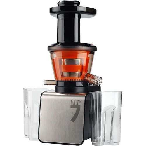 Nature7 Entsafter SJ250ST, Saftpresse, Slow Juicer, Edelstahl, 250W, 85 U/min., 80% Saftausbeute, BPA-frei