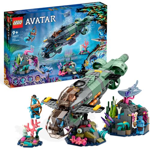 LEGO 75577 Avatar Mako U-Boot Spielzeug zum Bauen The Way of Water Set mit fremdartigem Fisch & Stachelrochen Figuren, Geschenk für Kinder ab 9 Jahren