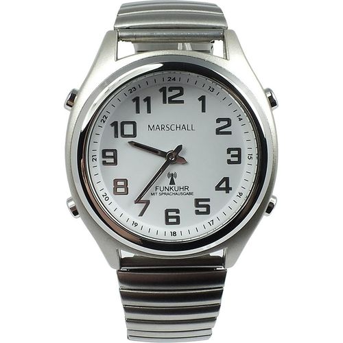 Marschall Funk TALKING WATCH > Armbanduhr Ø 40mm | Edelstahlband