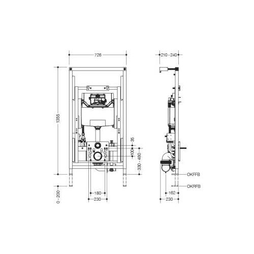 HEWI S50.02.02100 Vorwandinstallation S 50,