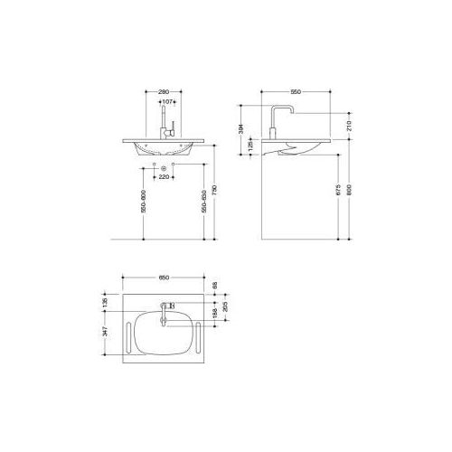 HEWI 950.19.039 Produktset WT u. Armatur,