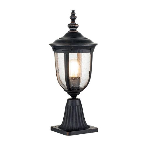 LED Sockelleuchte, Alu, bronze, Glas klar, H 46,6 cm