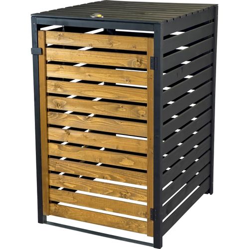 dobar Mülltonnenverkleidung 240 L, schwarz-braun