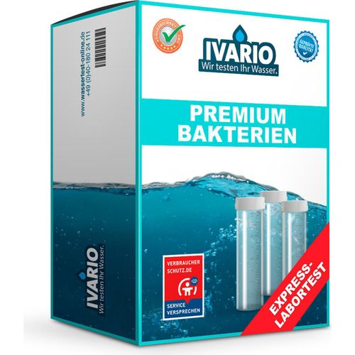 Ivario Wassertest Bakterien Premium, auf E.-Coli, Legionellen, Pseudomonaden