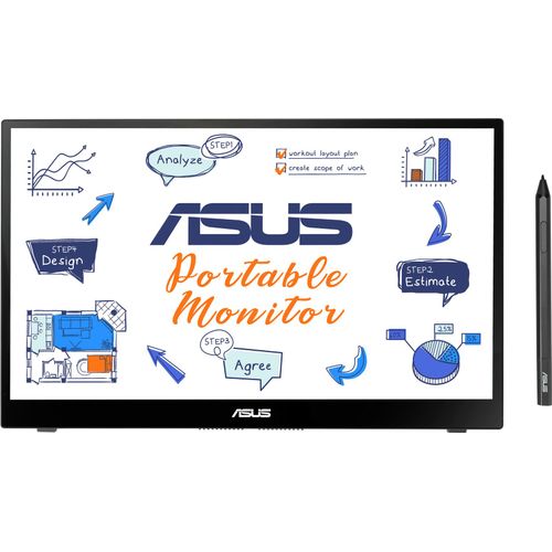 ASUS MB14AHD, 35,6 cm (14"), 1920 x 1080 Pixel, Full HD, LCD, 5 ms, Schwarz