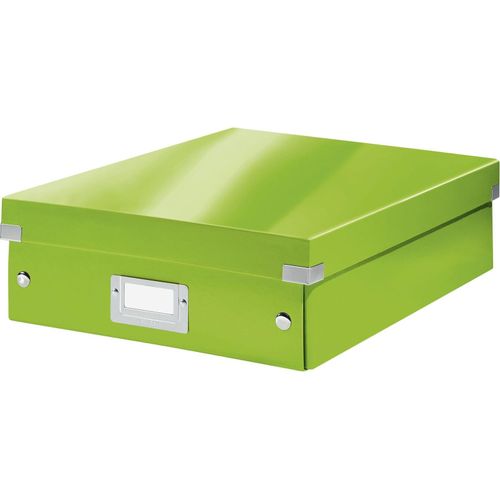 Organisationsbox Click & Store Wow Mittel Graukarton grün Packung mit 6 Stück