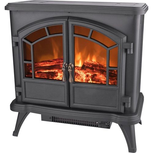 Krb elektrický s plápolajícím ohnm LED a topením, 1800W, dvoukídlý