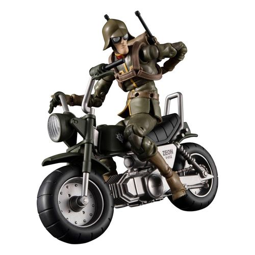 Megahouse Mobile Suit Gundam Fürstentum Zeon Soldat General Und Motorrad Figur 10 Cm Silber Silber One Size