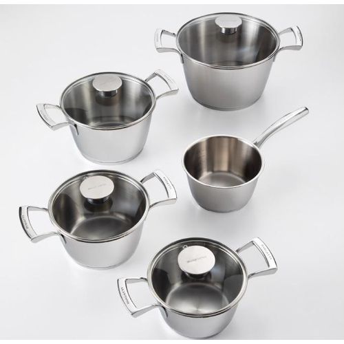 BUGATTI BUGATTI Italian kitchen Kochgeschirr-Set aus Edelstahl 18/10, 10-teilig