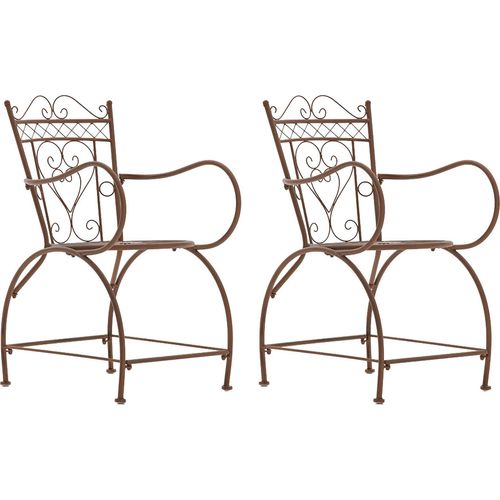 CLP 2er Set Stühle Sheela handgefertigt mit antiker Patina,antik braun