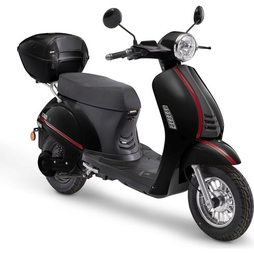 Elektroroller E3000 25 km/h E-Scooter Mofa schwarz E-Roller Elektroscooter Motorroller