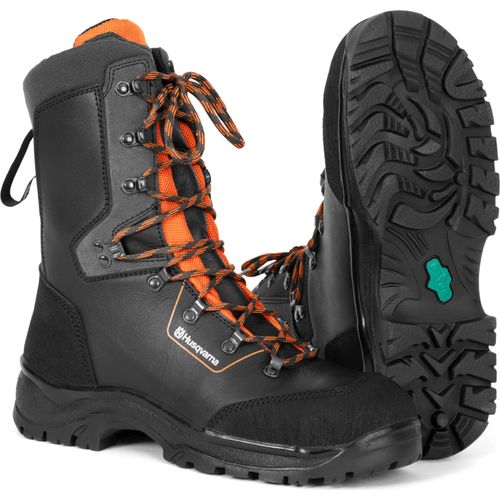 Husqvarna Lederschutzstiefel mit Sägeschutz, Classic - Schuhgröße 47 Schnittschutzstiefel schuhe Classic 20 motorsäge arbeitsschuhe