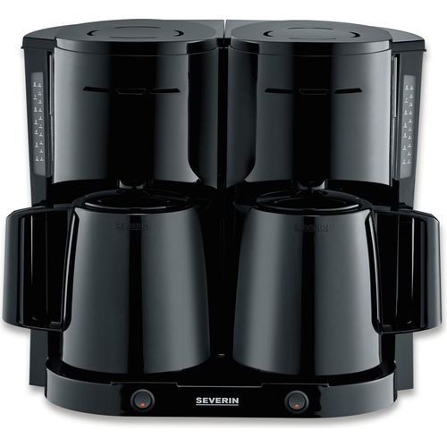 SEVERIN Duo-Filterkaffeemaschine mit 2 Thermokannen KA 9315 aus Kunststoff, schwarz Filterkaffeemaschine Kaffeemaschine Duo-filterkaffeemaschine Filterkaffeemaschine Mit 2 Thermokannen