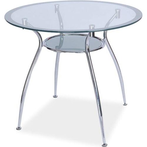Runder Esstisch ATREY - transparent / chrom