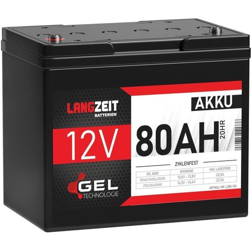 Langzeit Gel Akku 80Ah 12V