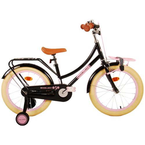 Volare Excellent Kinderfahrrad – Mädchen – 18 Zoll – Schwarz – 95 % zusammengebaut